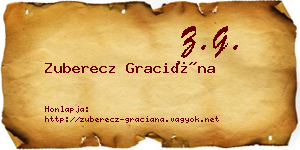 Zuberecz Graciána névjegykártya